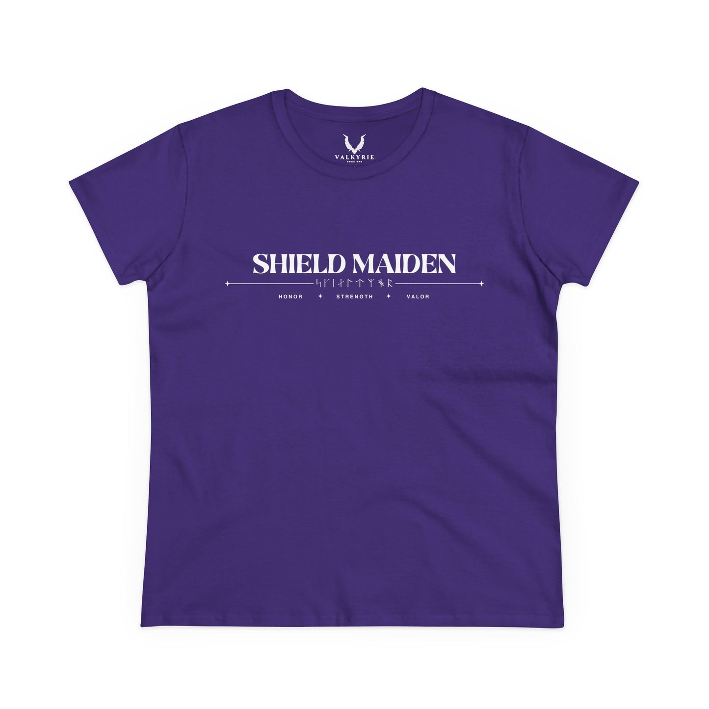 Women’s Tee - Shield Maiden, Strength, Honor, Casual Wear, Viking Inspired, Gifts for Her, Feminist Apparel