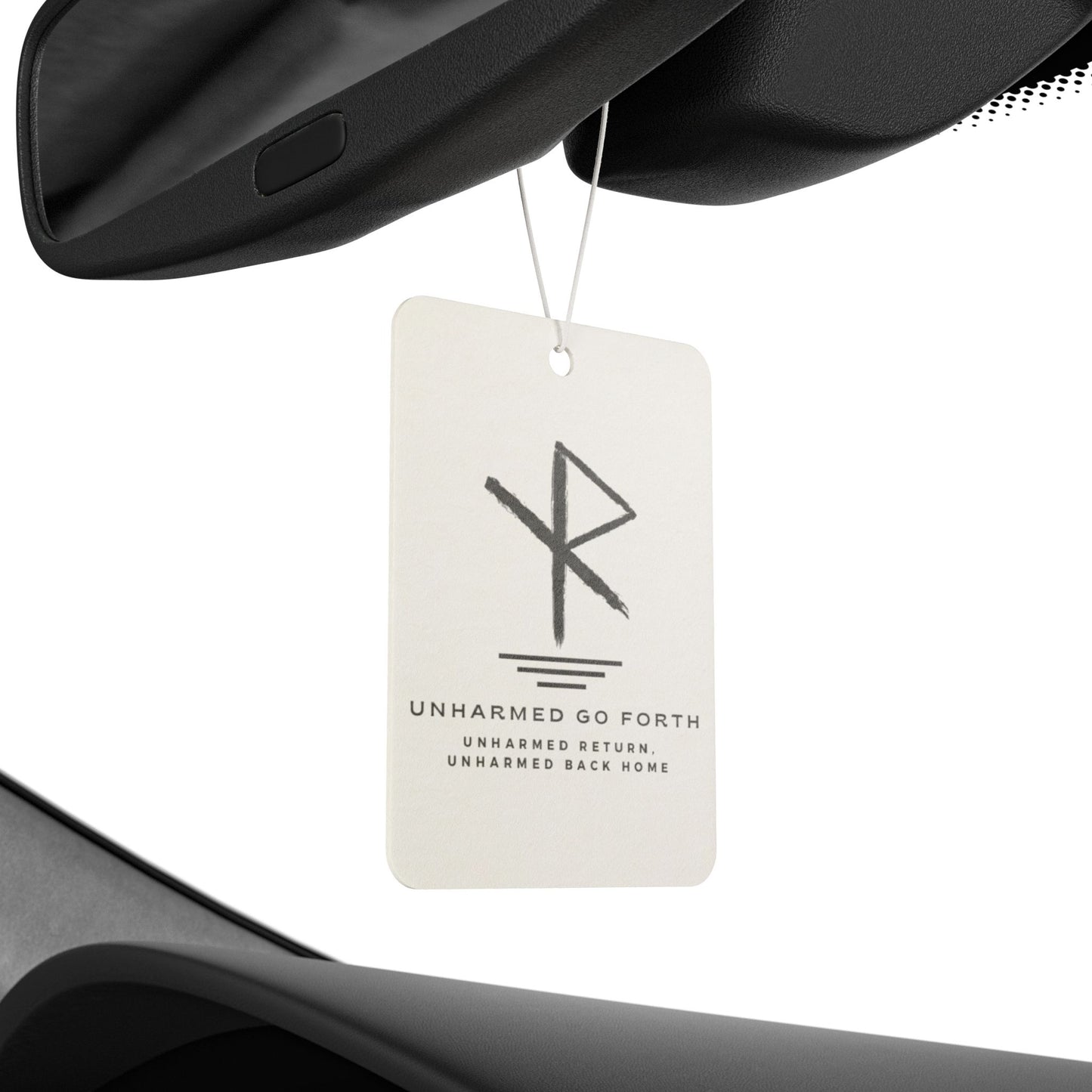 Car Air Freshener - Frigg’s Blessing - Viking Travel Rune Unharmed Go Forth