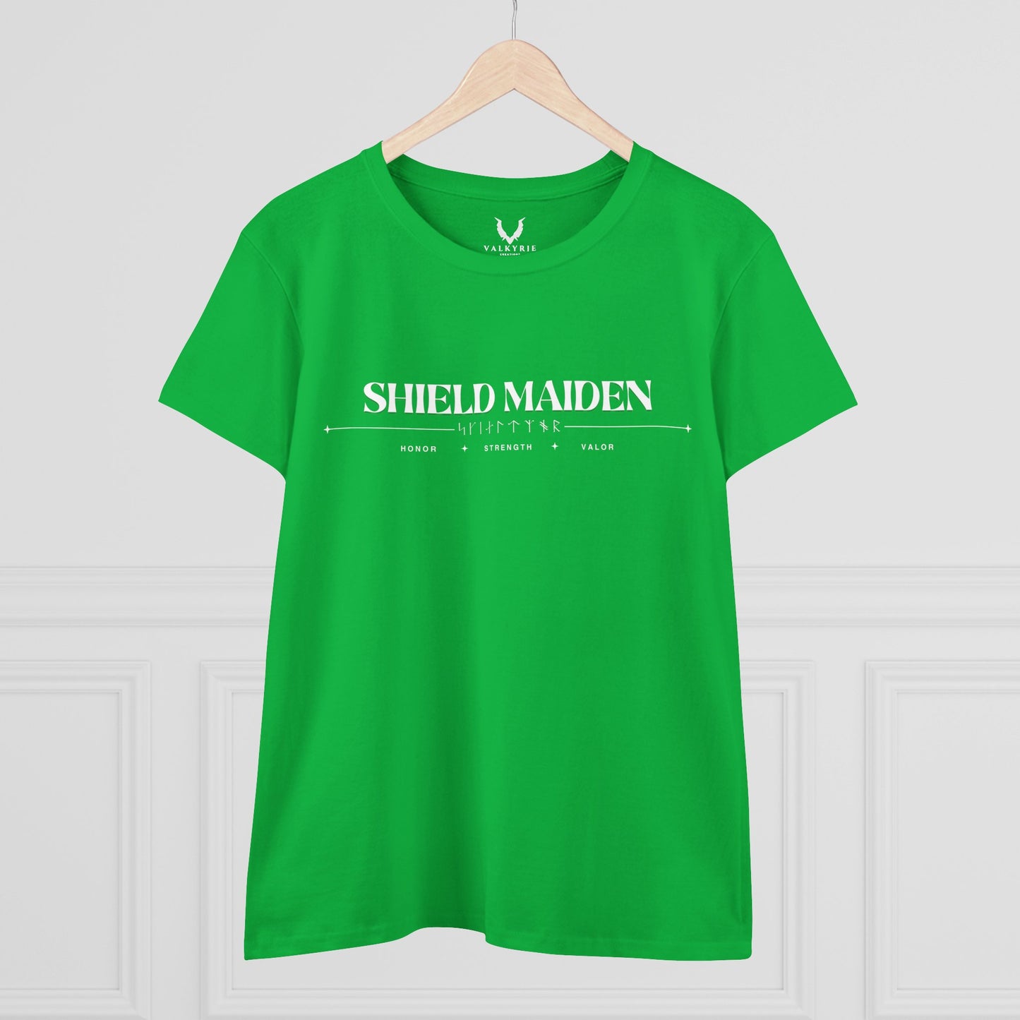 Women’s Tee - Shield Maiden, Strength, Honor, Casual Wear, Viking Inspired, Gifts for Her, Feminist Apparel