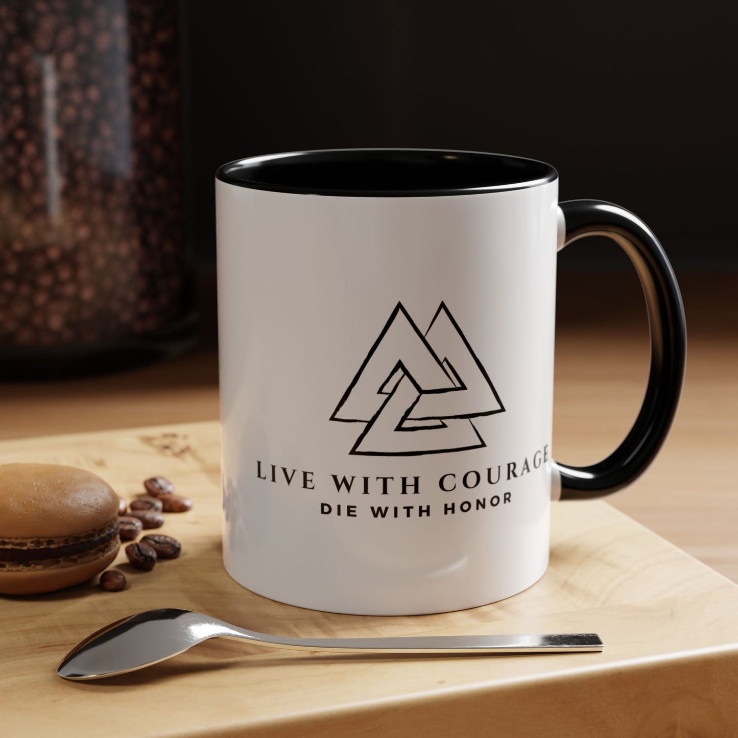 Live With Courage Coffee Mug - Inspiring 11oz & 15oz Accent Mugs for Motivation and Honor