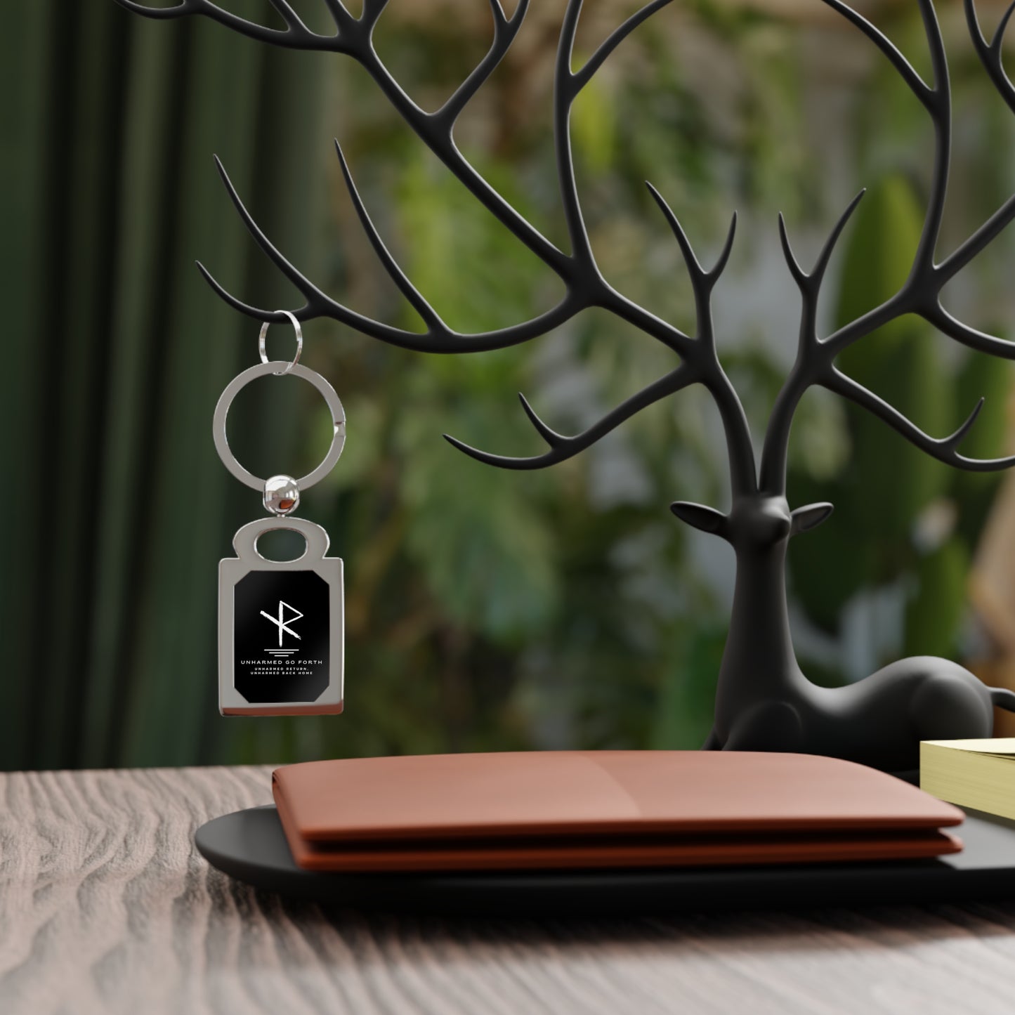 Inspirational Keyring - Frigg’s Blessing - Viking Travel Rune Unharmed Go Forth
