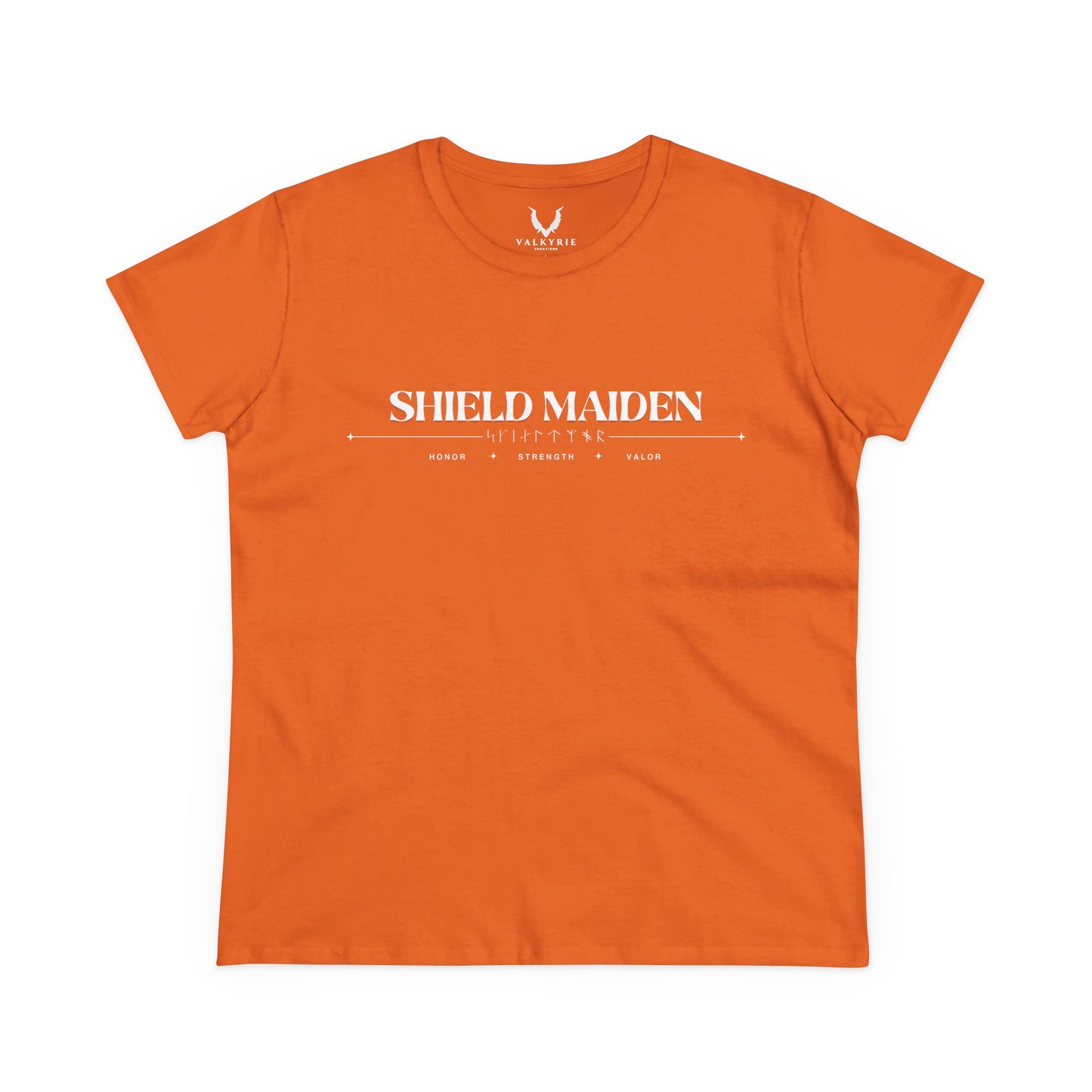 Women’s Tee - Shield Maiden, Strength, Honor, Casual Wear, Viking Inspired, Gifts for Her, Feminist Apparel