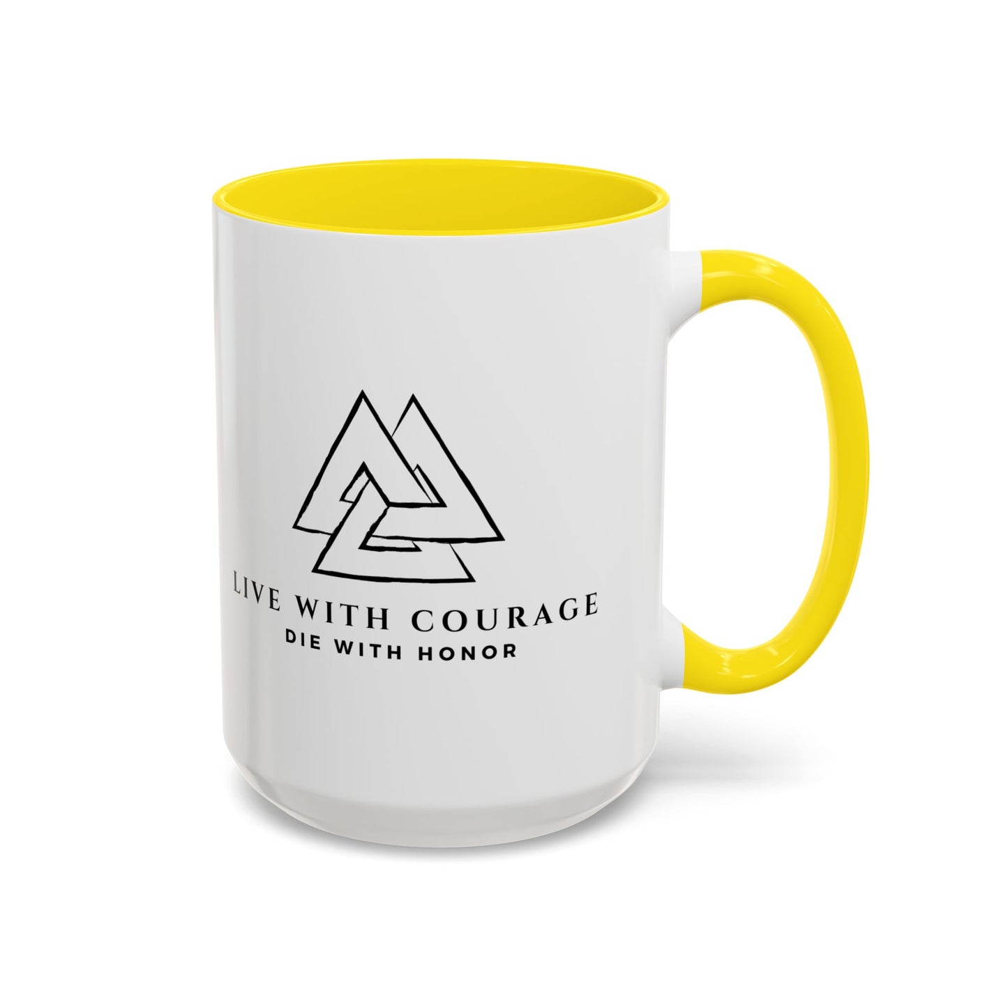 Live With Courage Coffee Mug - Inspiring 11oz & 15oz Accent Mugs for Motivation and Honor
