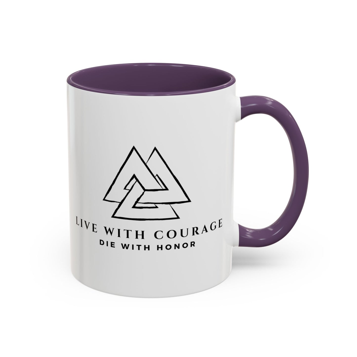 Live With Courage Coffee Mug - Inspiring 11oz & 15oz Accent Mugs for Motivation and Honor