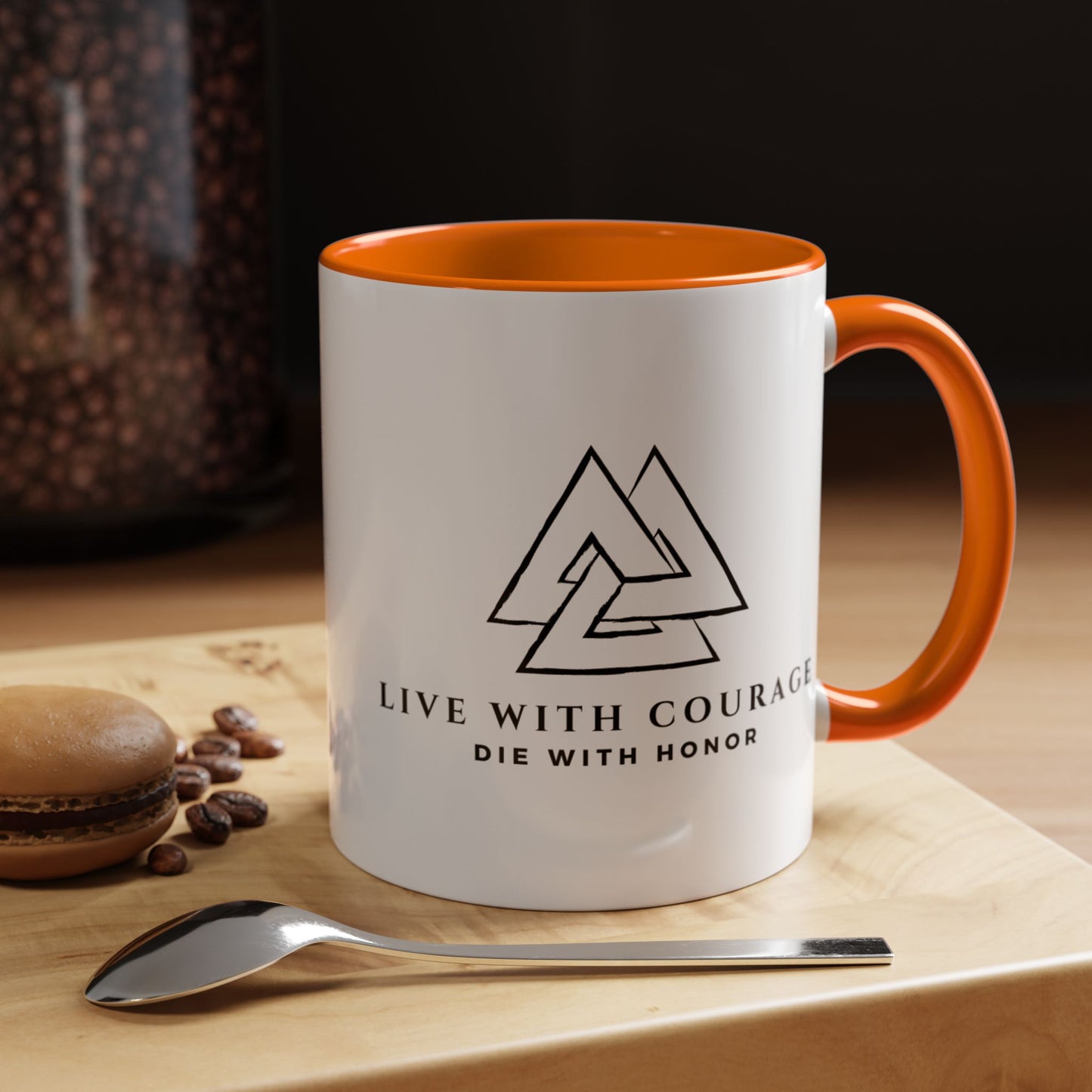 Live With Courage Coffee Mug - Inspiring 11oz & 15oz Accent Mugs for Motivation and Honor