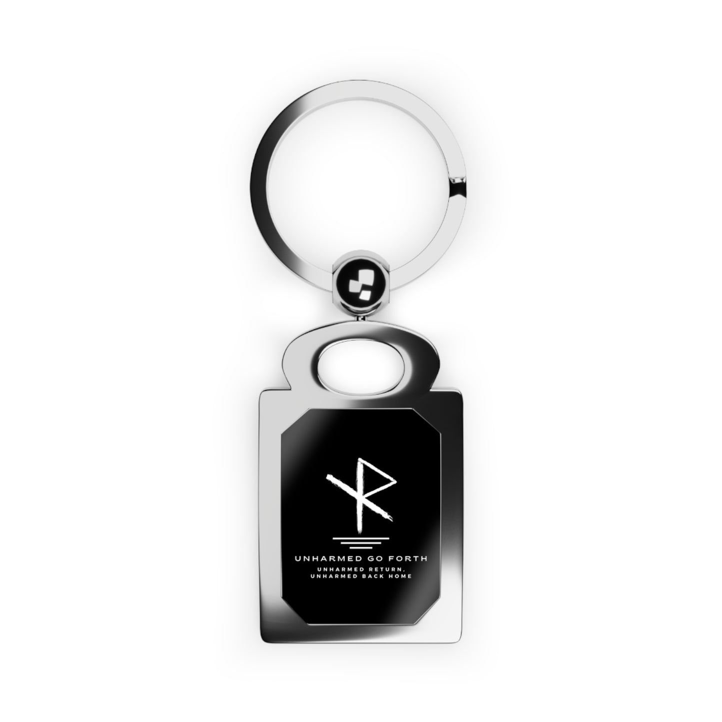 Inspirational Keyring - Frigg’s Blessing - Viking Travel Rune Unharmed Go Forth