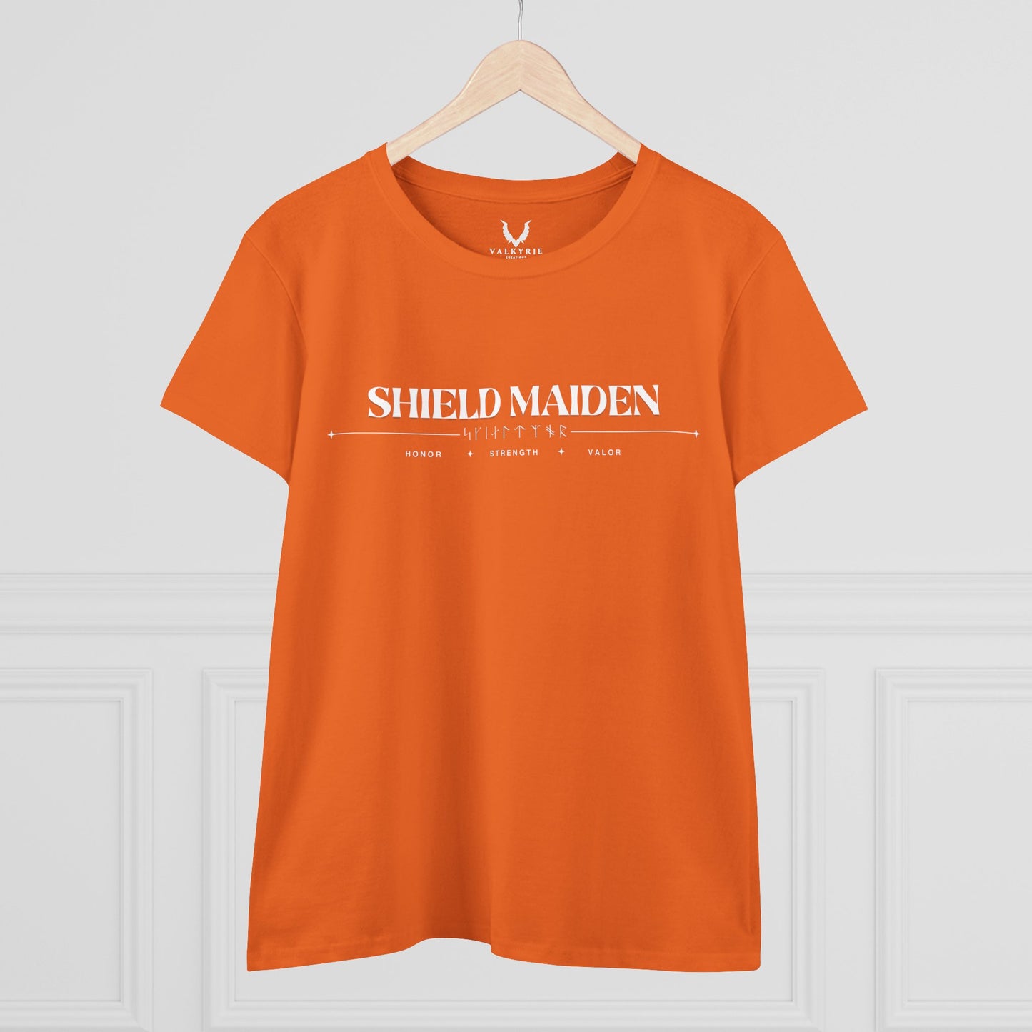Women’s Tee - Shield Maiden, Strength, Honor, Casual Wear, Viking Inspired, Gifts for Her, Feminist Apparel
