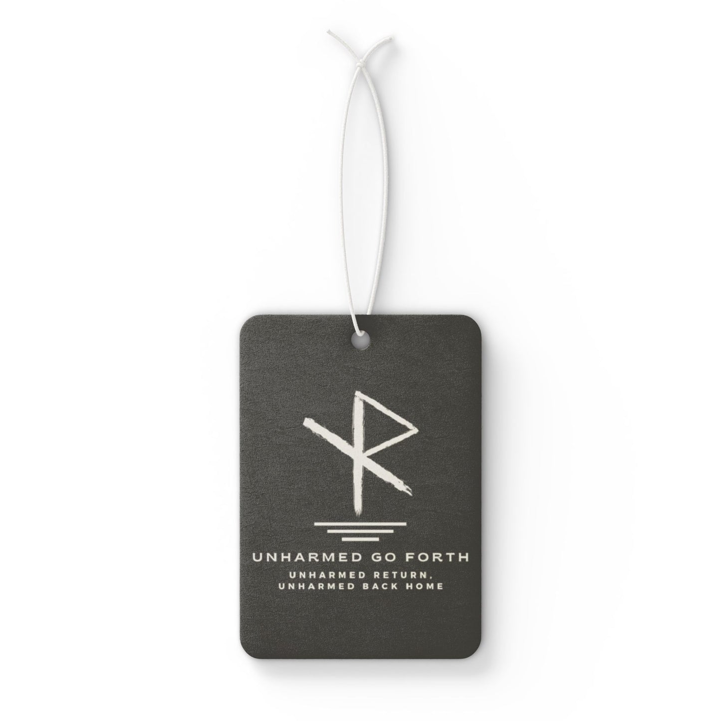 Car Air Freshener - Frigg’s Blessing - Viking Travel Rune Unharmed Go Forth