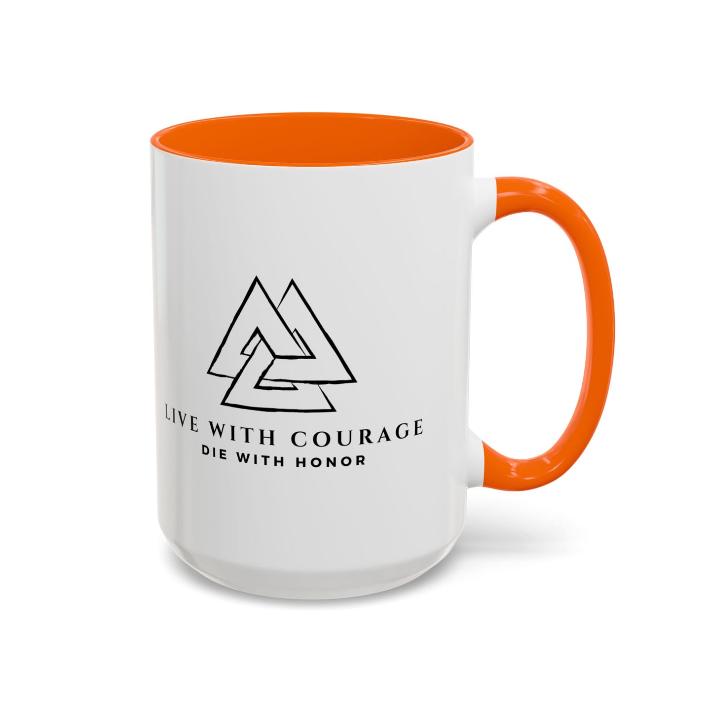 Live With Courage Coffee Mug - Inspiring 11oz & 15oz Accent Mugs for Motivation and Honor