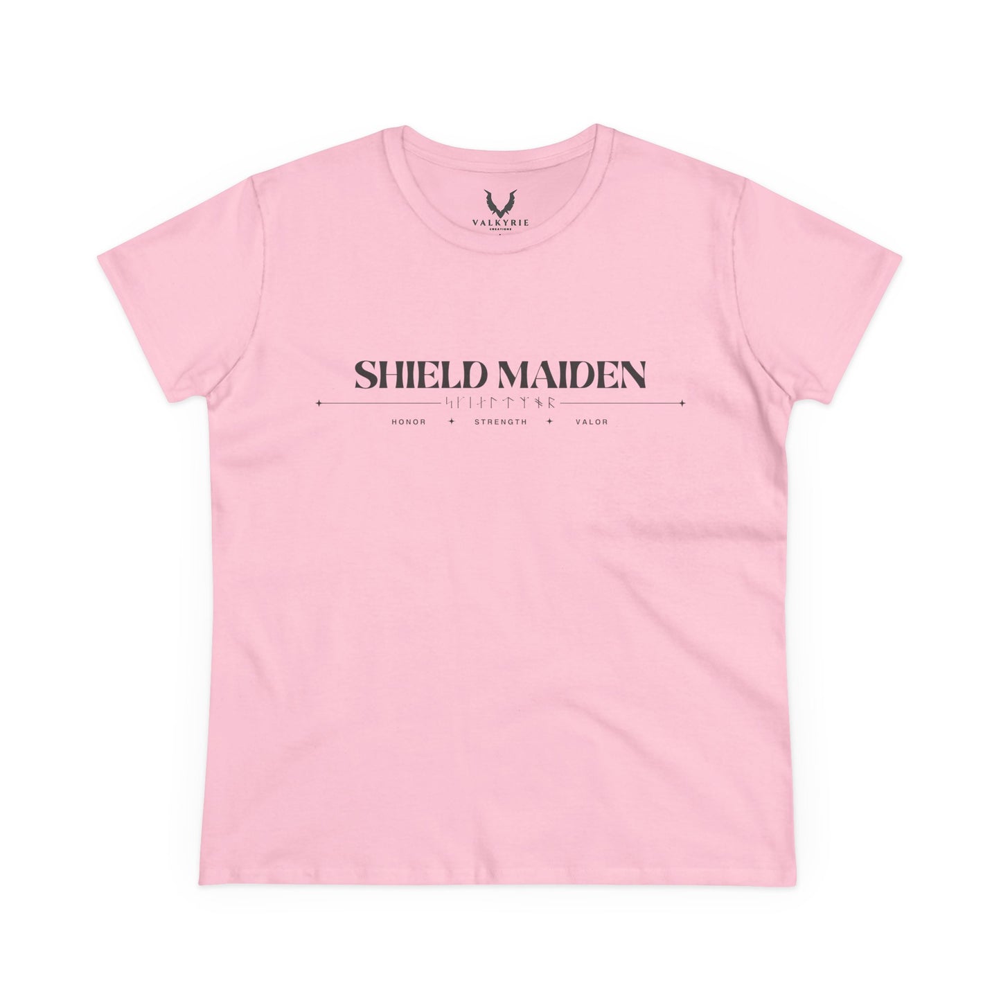 Women’s Tee - Shield Maiden, Strength, Honor, Casual Wear, Viking Inspired, Gifts for Her, Feminist Apparel