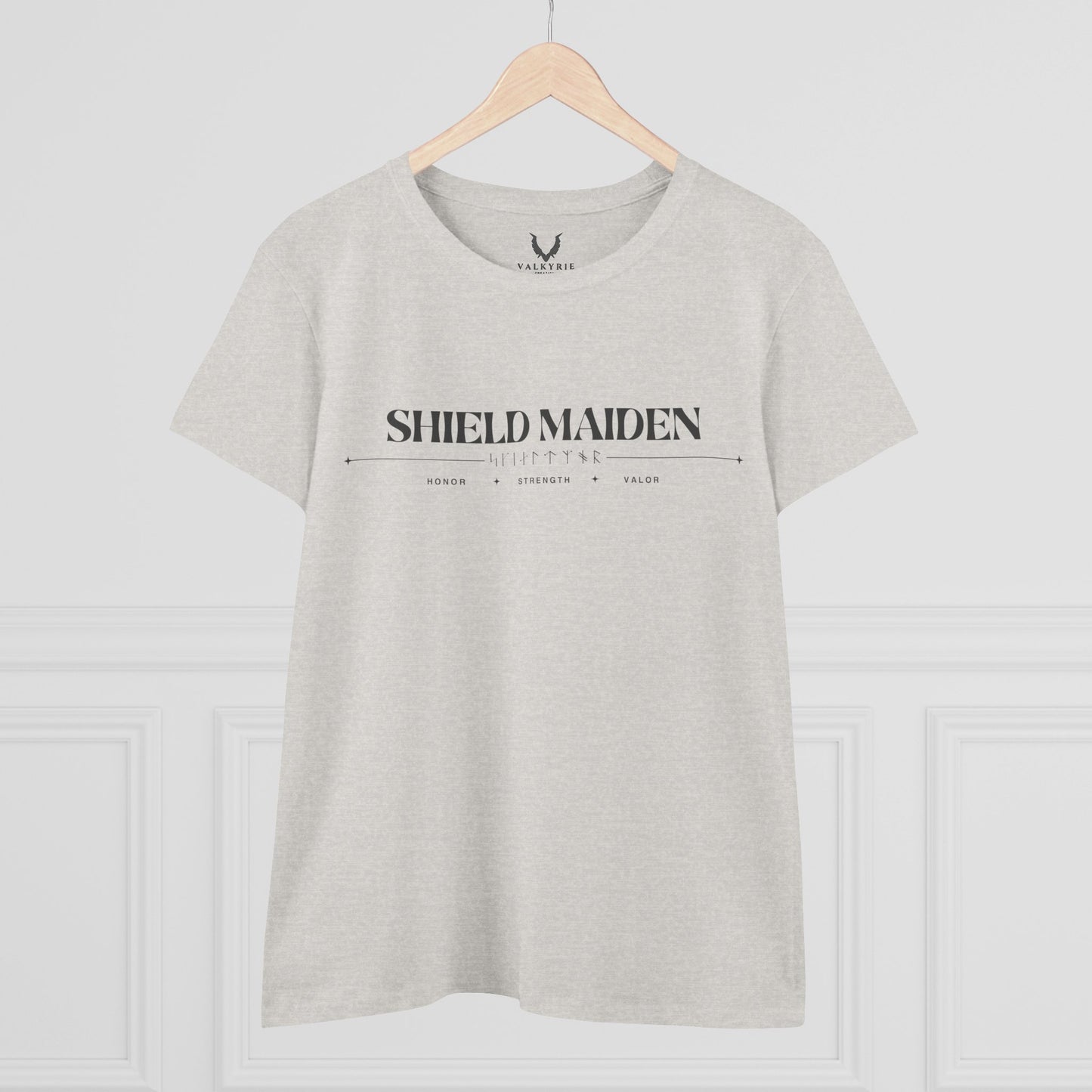 Women’s Tee - Shield Maiden, Strength, Honor, Casual Wear, Viking Inspired, Gifts for Her, Feminist Apparel
