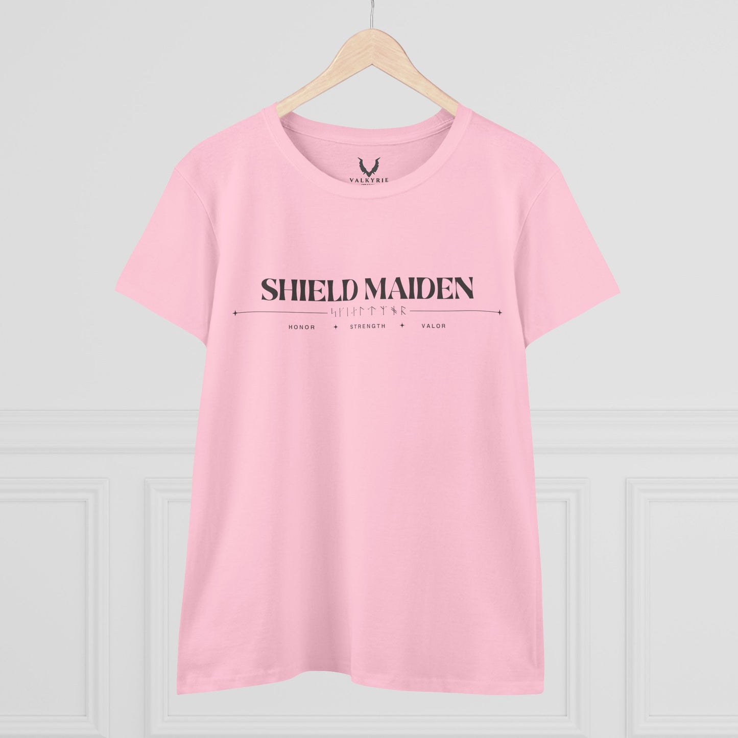 Women’s Tee - Shield Maiden, Strength, Honor, Casual Wear, Viking Inspired, Gifts for Her, Feminist Apparel