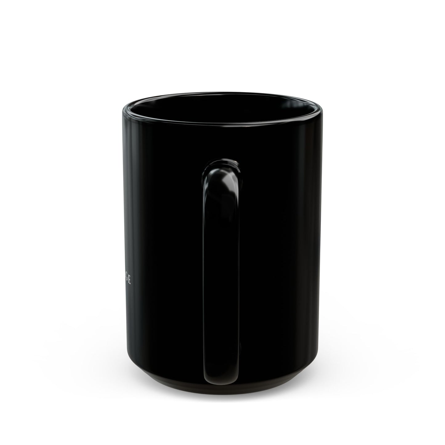 Inspirational Black Mug - 'Live with Courage, Die with Honor'