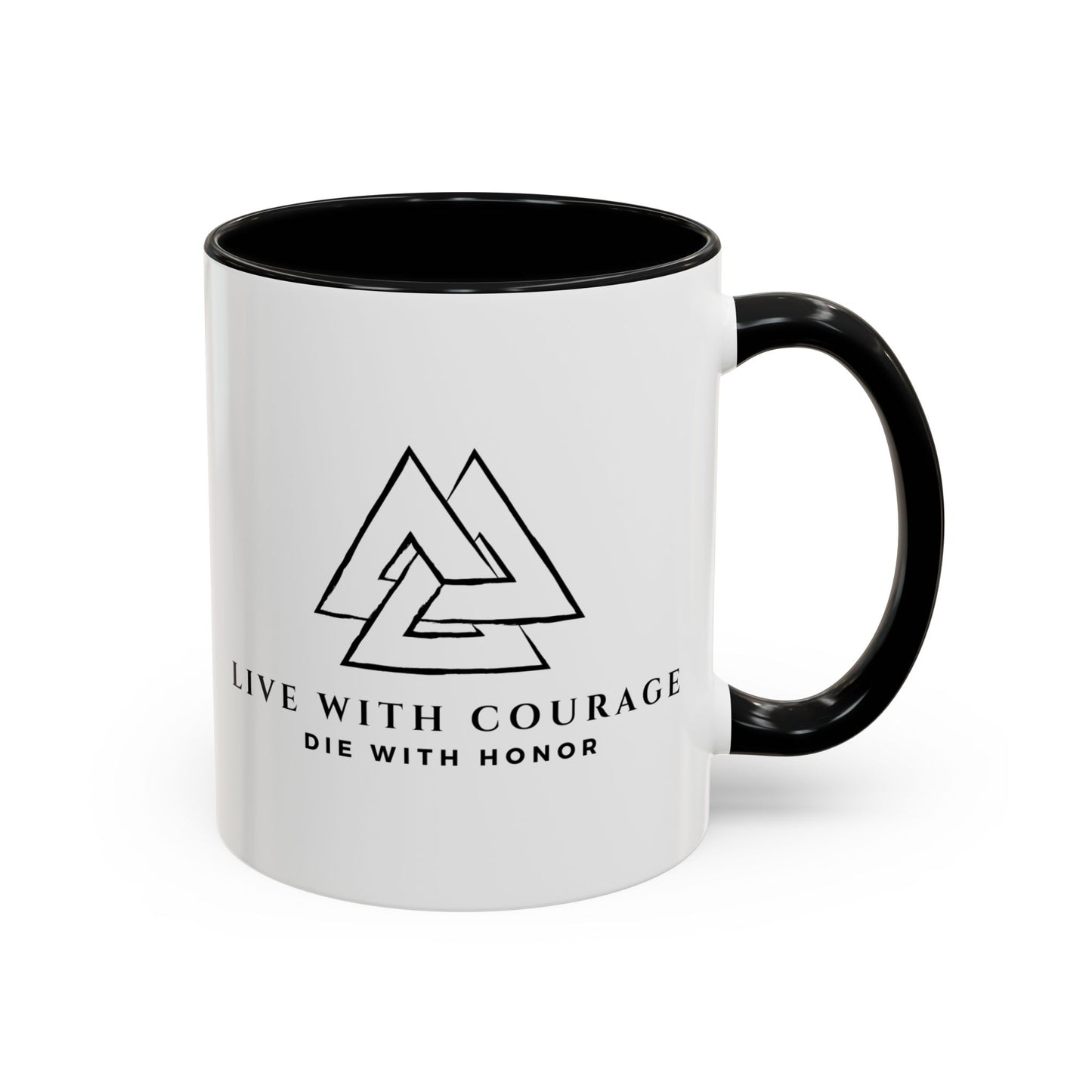 Live With Courage Coffee Mug - Inspiring 11oz & 15oz Accent Mugs for Motivation and Honor