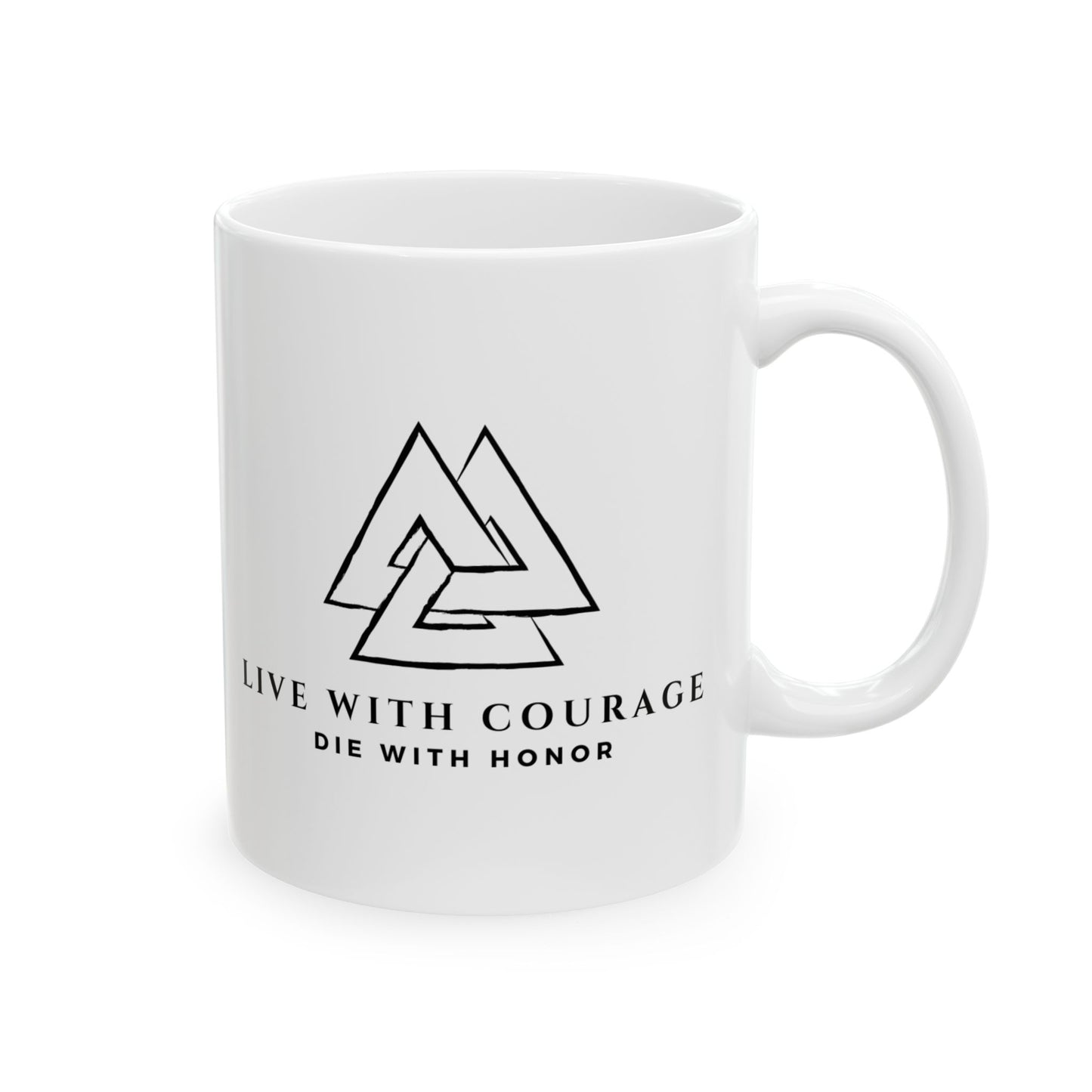 Inspirational Ceramic Mug - "Live With Courage" - Ideal Gift for Adventurers