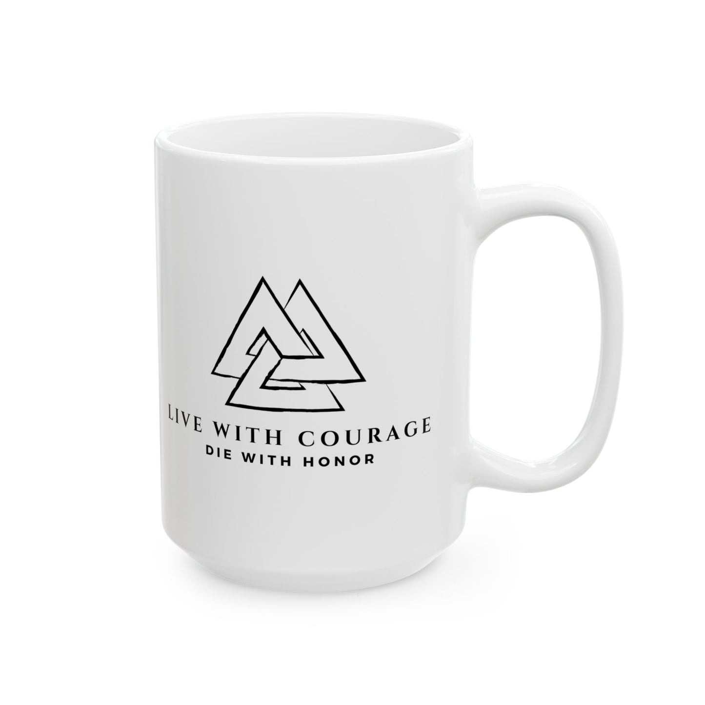 Inspirational Ceramic Mug - "Live With Courage" - Ideal Gift for Adventurers
