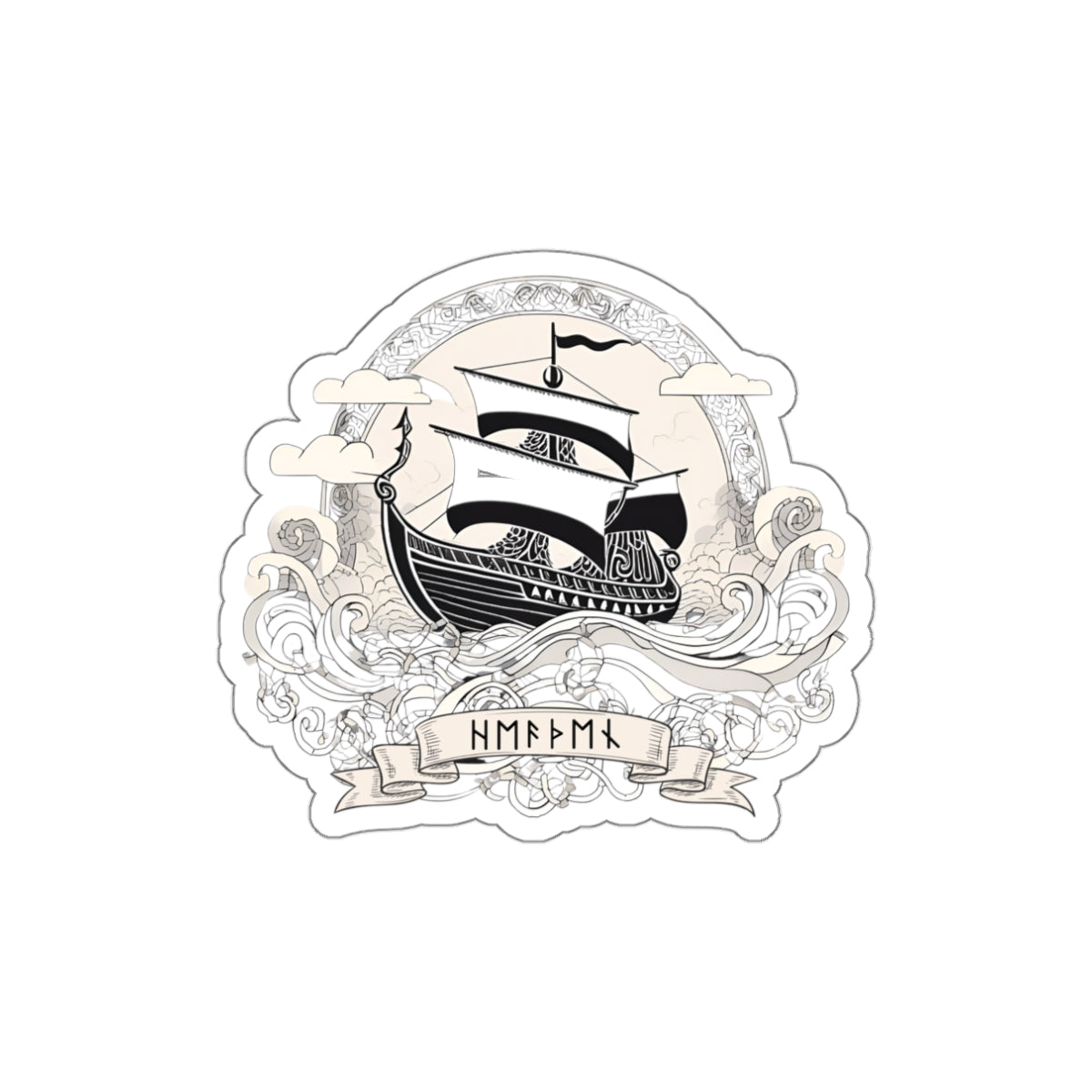 Nautical Adventure Stickers - Die-Cut Ship Design for Travel Lovers, Gift for Sailors, Laptop Decal, Ocean Decor, Vinyl Art