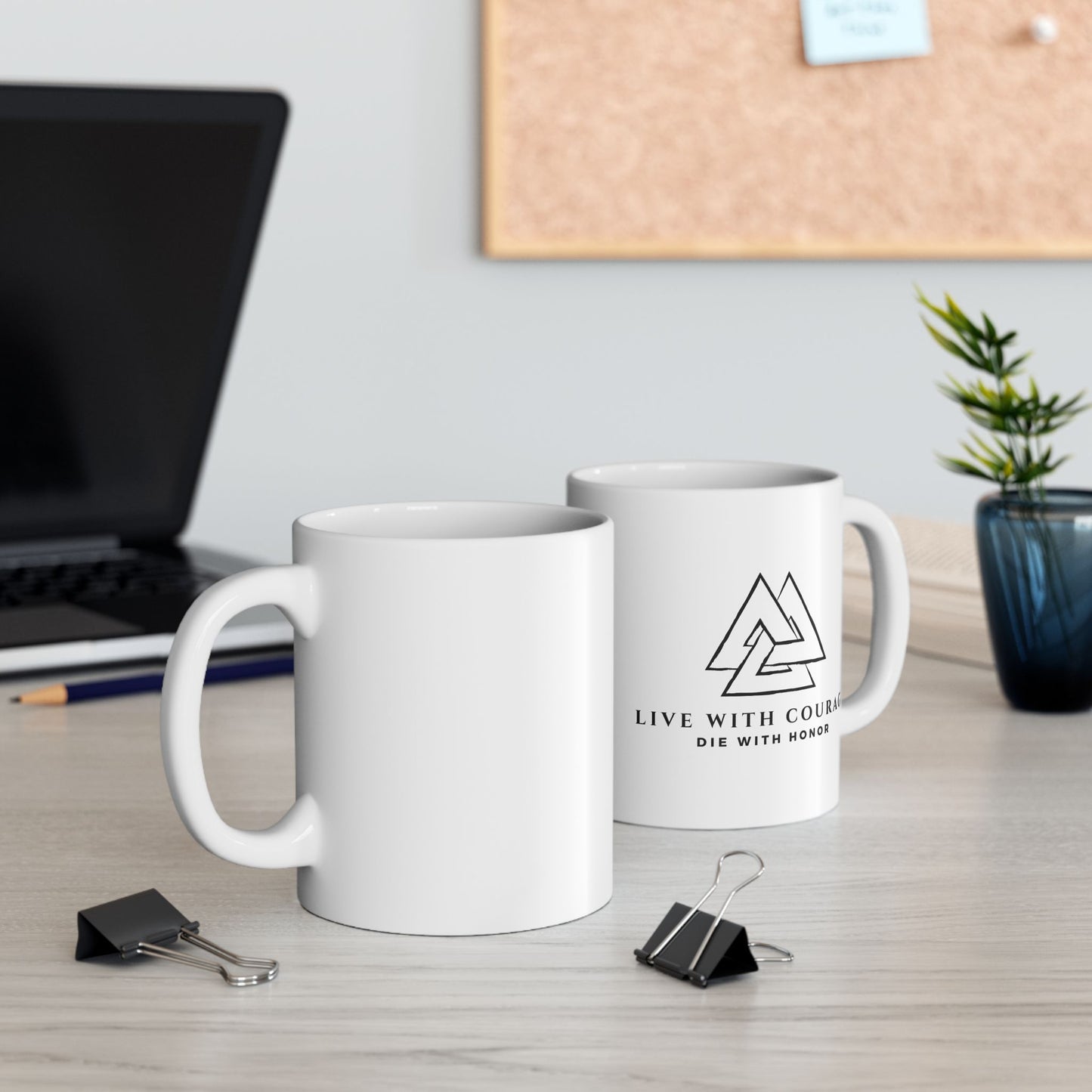 Inspirational Ceramic Mug - "Live With Courage" - Ideal Gift for Adventurers