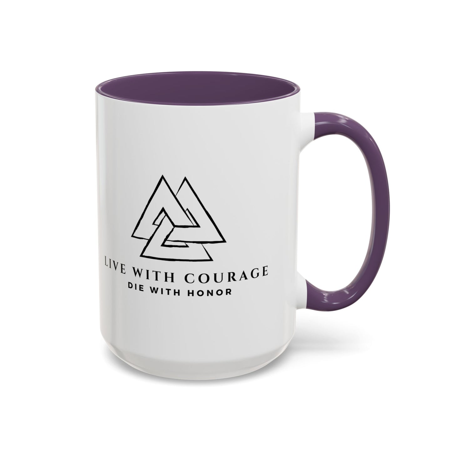 Live With Courage Coffee Mug - Inspiring 11oz & 15oz Accent Mugs for Motivation and Honor