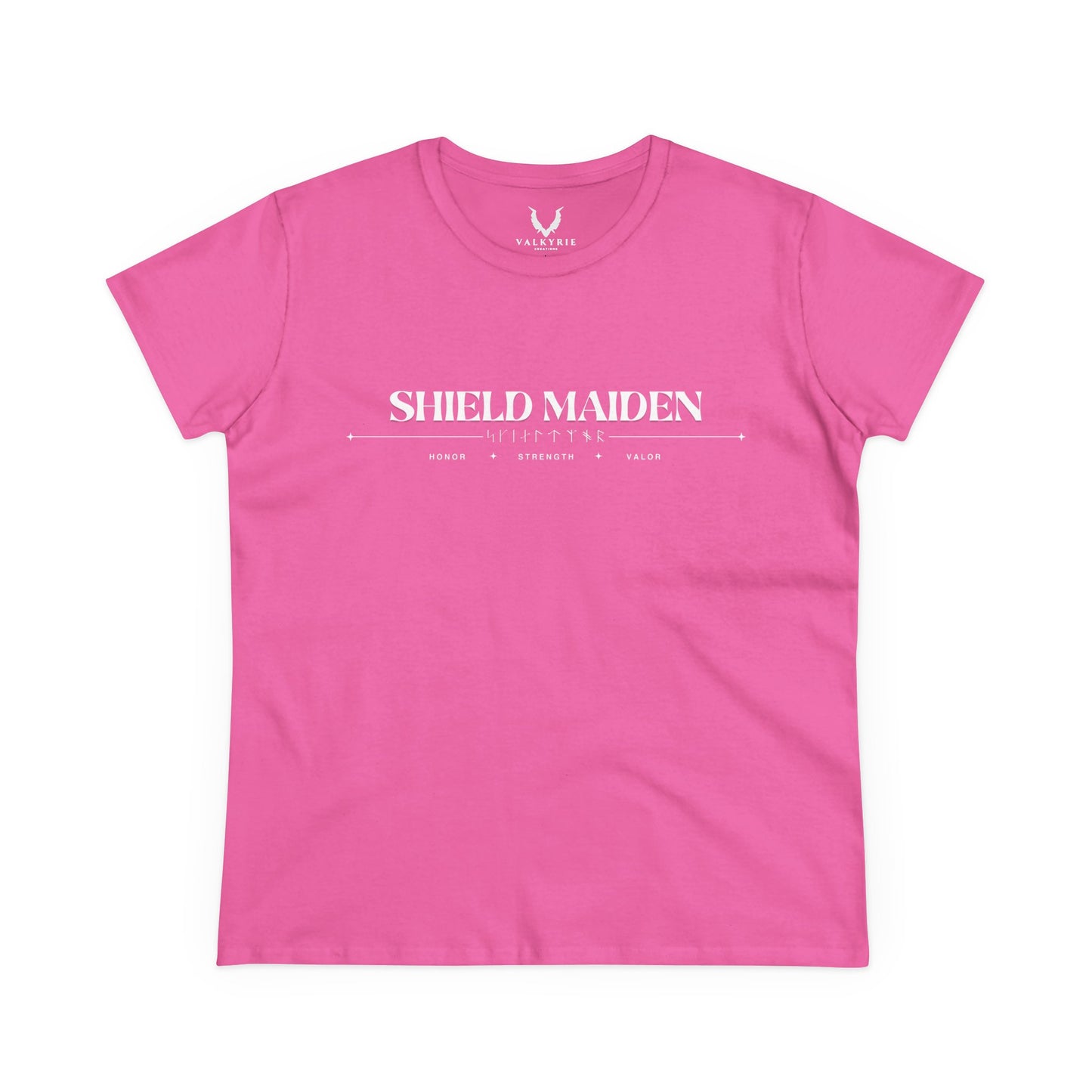 Women’s Tee - Shield Maiden, Strength, Honor, Casual Wear, Viking Inspired, Gifts for Her, Feminist Apparel