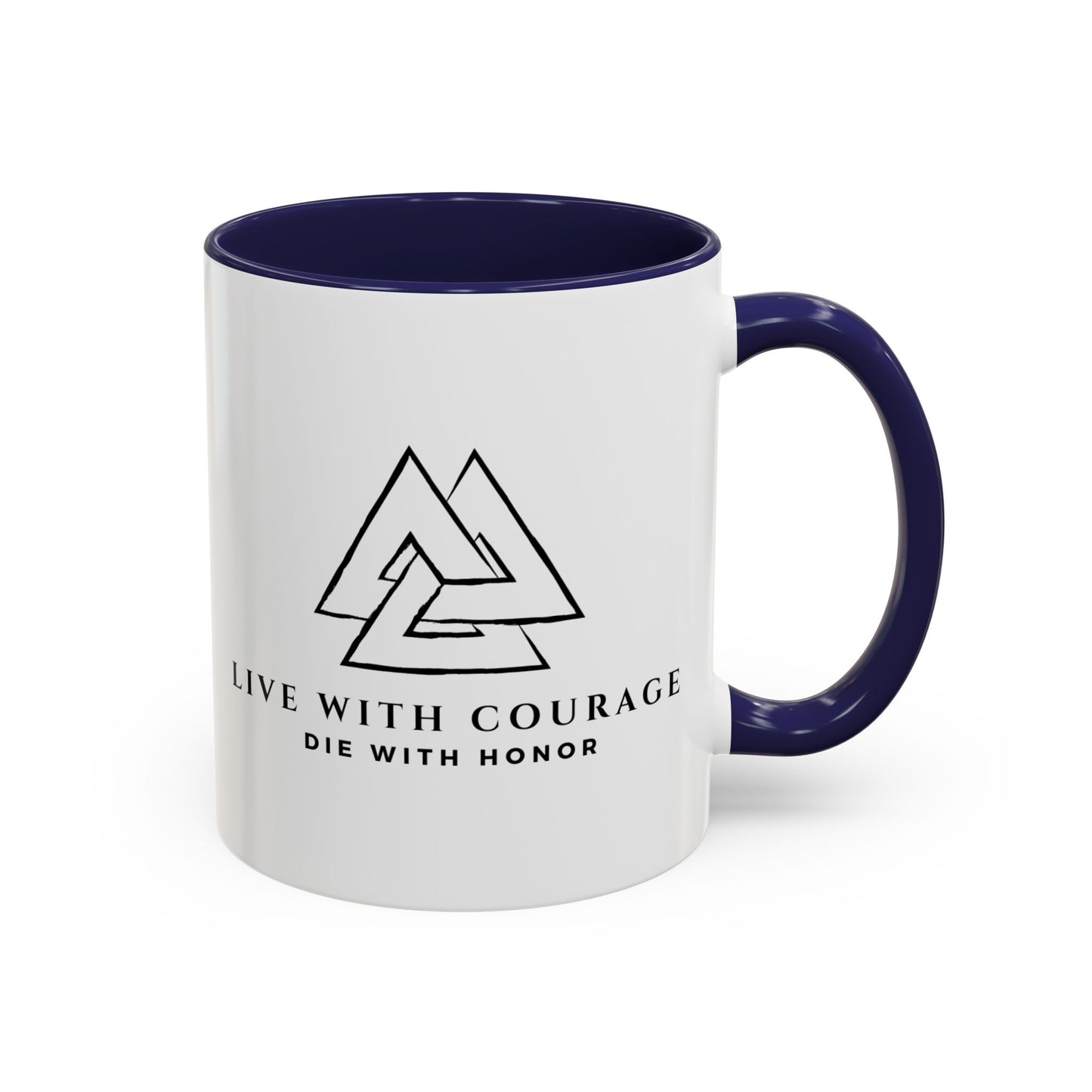Live With Courage Coffee Mug - Inspiring 11oz & 15oz Accent Mugs for Motivation and Honor
