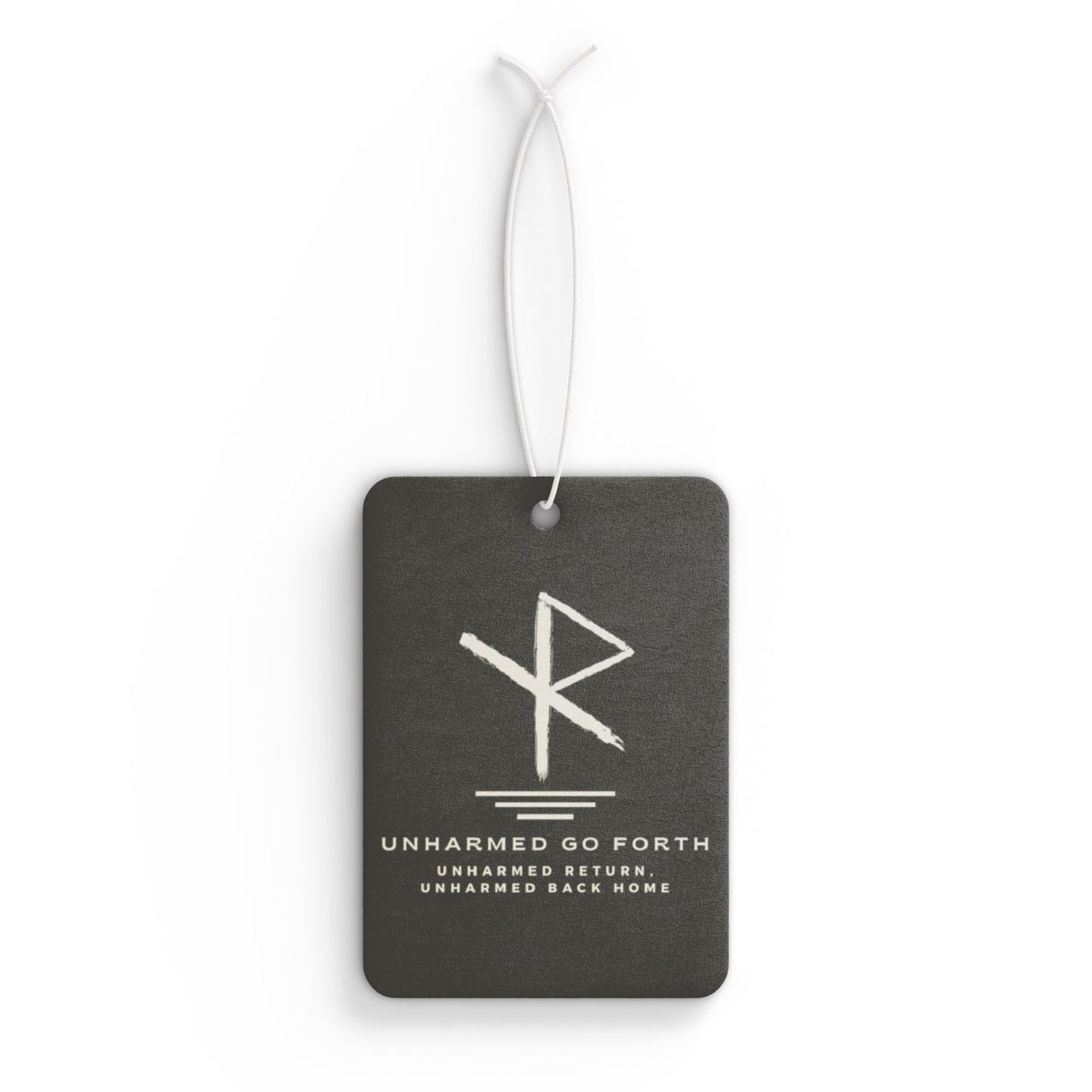 Car Air Freshener - Frigg’s Blessing - Viking Travel Rune Unharmed Go Forth