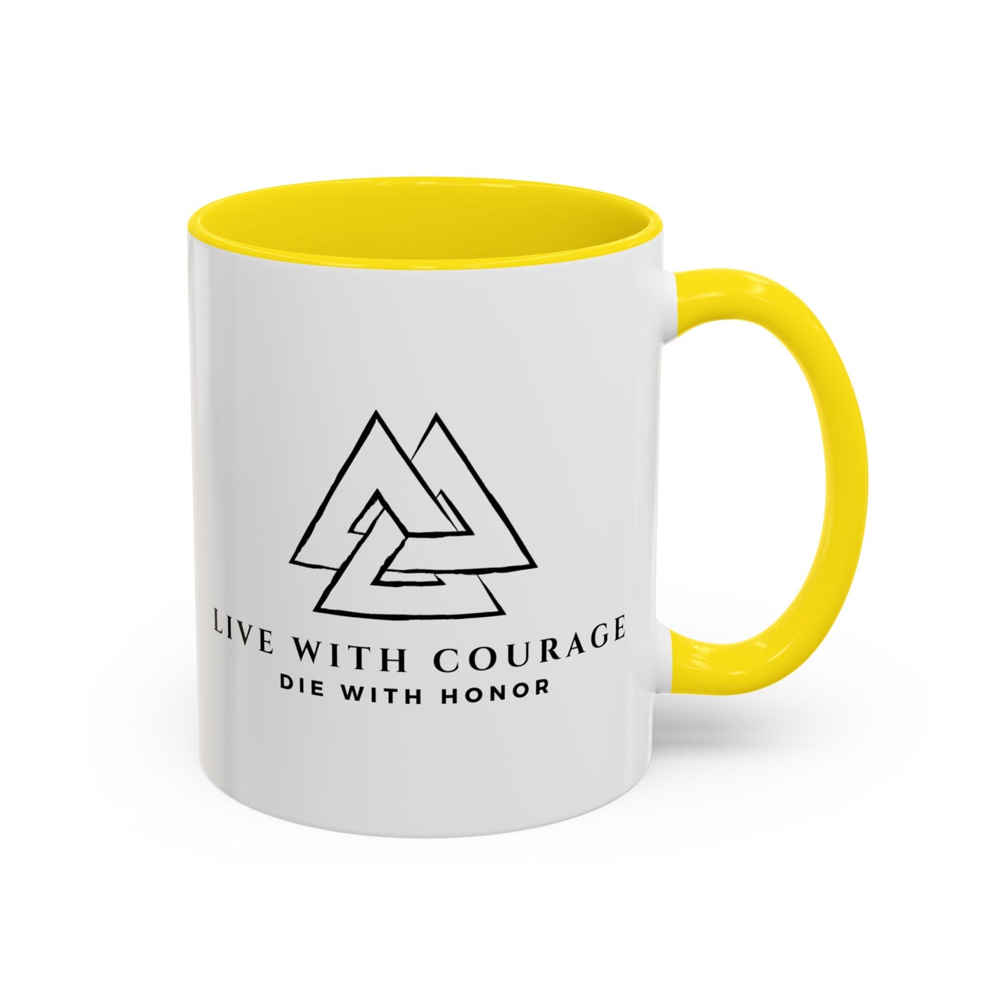 Live With Courage Coffee Mug - Inspiring 11oz & 15oz Accent Mugs for Motivation and Honor