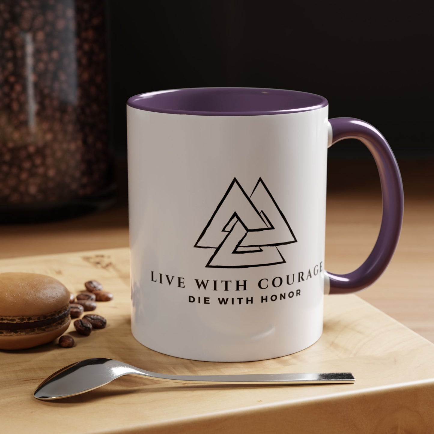 Live With Courage Coffee Mug - Inspiring 11oz & 15oz Accent Mugs for Motivation and Honor
