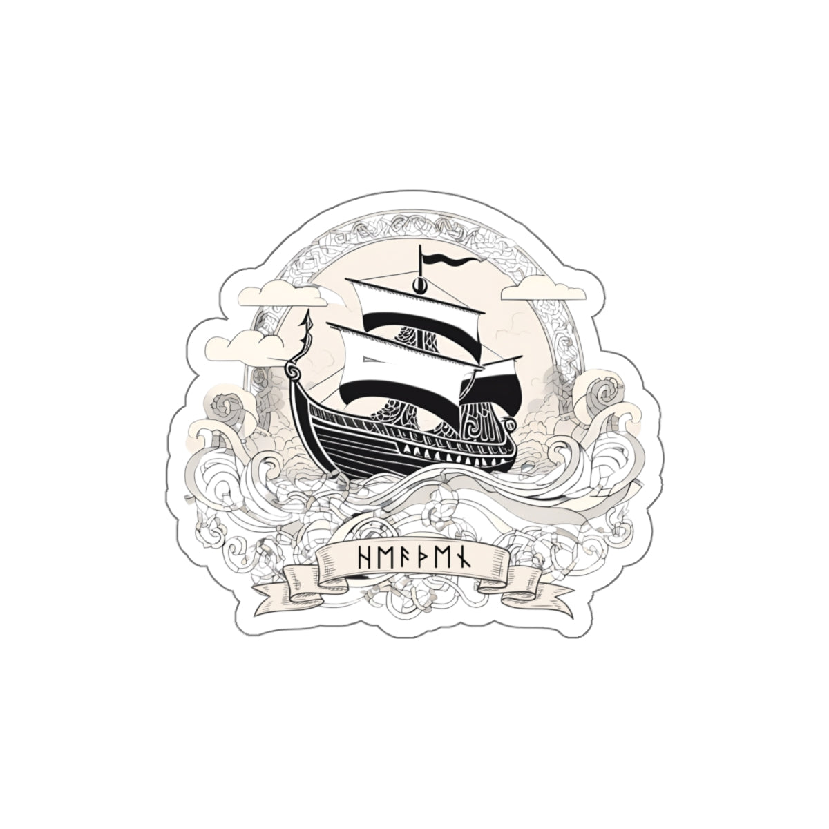 Nautical Adventure Stickers - Die-Cut Ship Design for Travel Lovers, Gift for Sailors, Laptop Decal, Ocean Decor, Vinyl Art