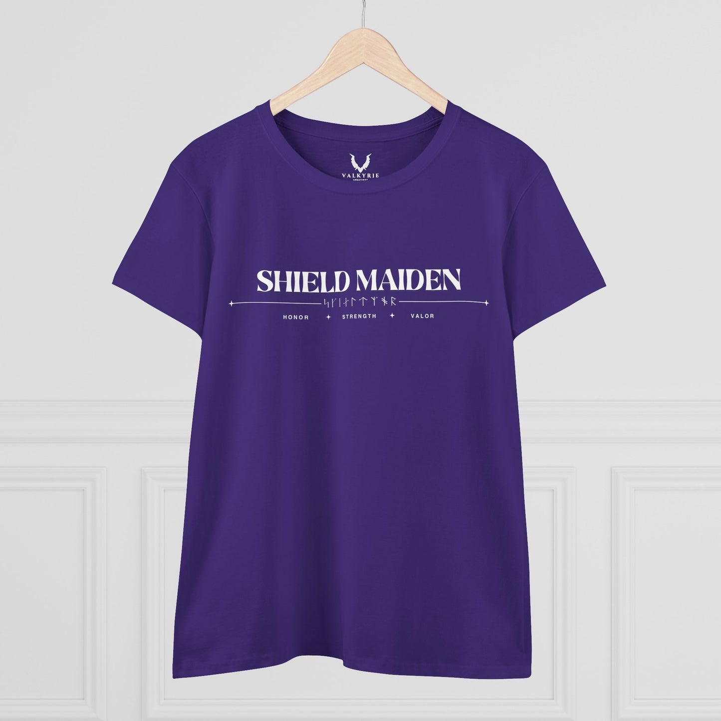 Women’s Tee - Shield Maiden, Strength, Honor, Casual Wear, Viking Inspired, Gifts for Her, Feminist Apparel