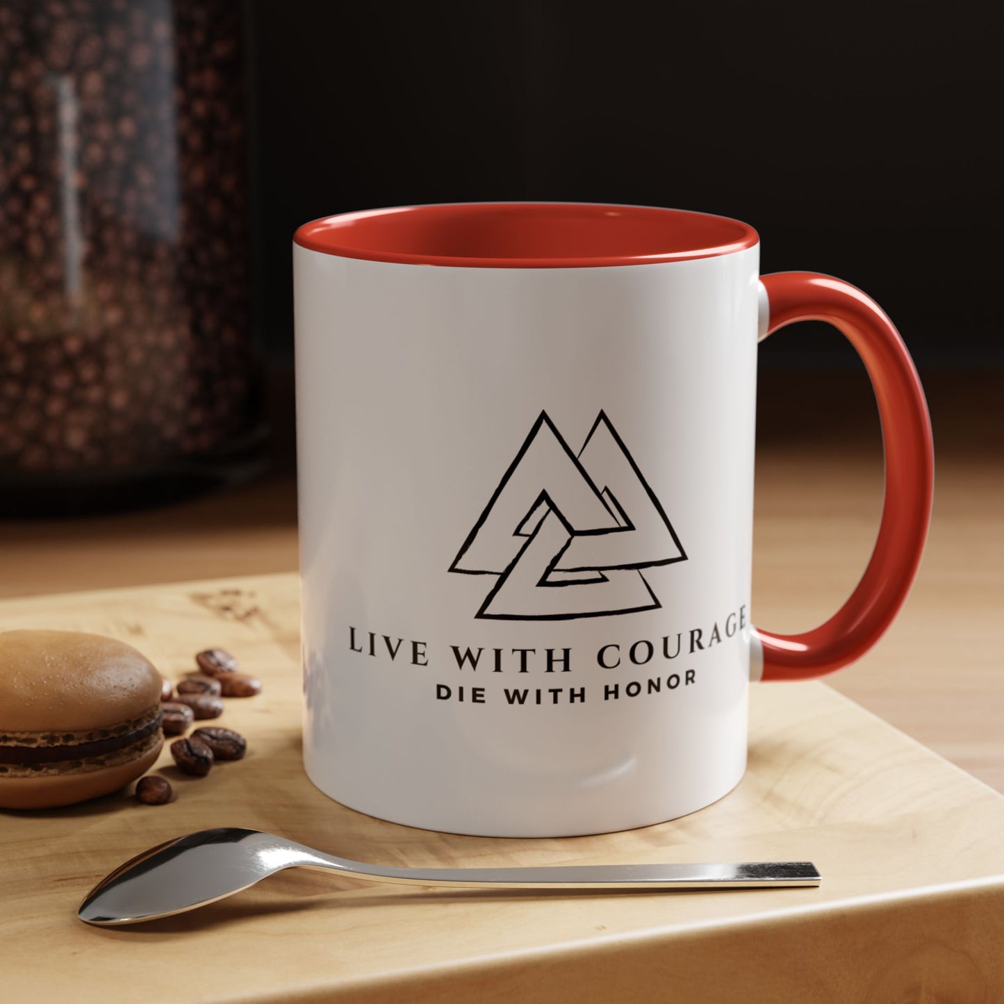 Live With Courage Coffee Mug - Inspiring 11oz & 15oz Accent Mugs for Motivation and Honor