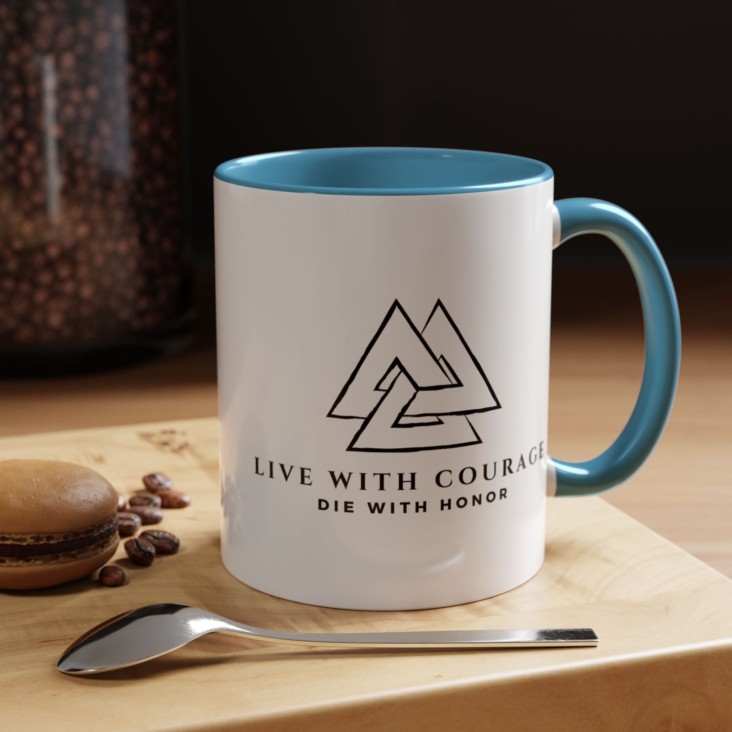 Live With Courage Coffee Mug - Inspiring 11oz & 15oz Accent Mugs for Motivation and Honor