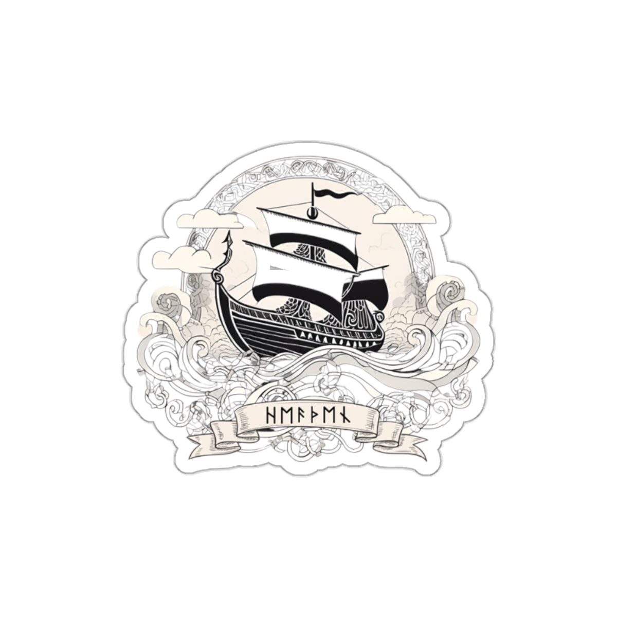 Nautical Adventure Stickers - Die-Cut Ship Design for Travel Lovers, Gift for Sailors, Laptop Decal, Ocean Decor, Vinyl Art