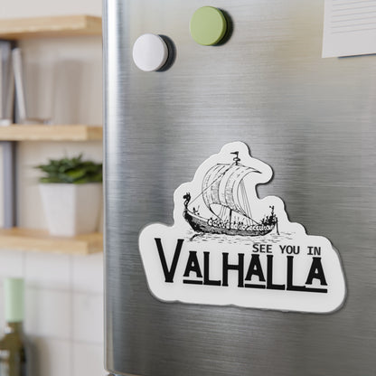 Valhalla Die-Cut Magnets | Viking Decor, Norse Mythology Gift, Fridge Magnet, See You in Valhalla, Home Decor
