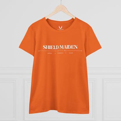 Women’s Tee - Shield Maiden, Strength, Honor, Casual Wear, Viking Inspired, Gifts for Her, Feminist Apparel