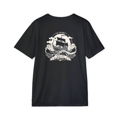 Heathen Nordic Rune Athletic Shirt - Viking Ship Design