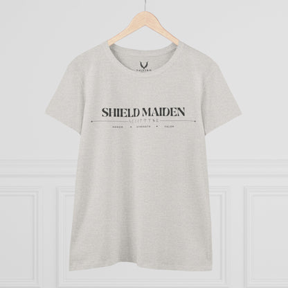 Women’s Tee - Shield Maiden, Strength, Honor, Casual Wear, Viking Inspired, Gifts for Her, Feminist Apparel
