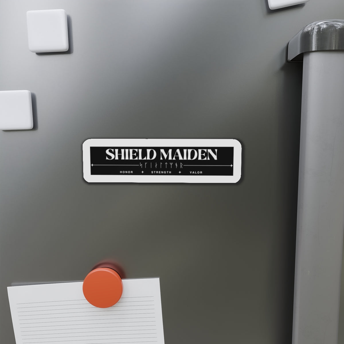 Shield Maiden Magnet - Empowering Home Decor for Strong Women, Gift for Valkyries, Inspirational Magnet, Norse