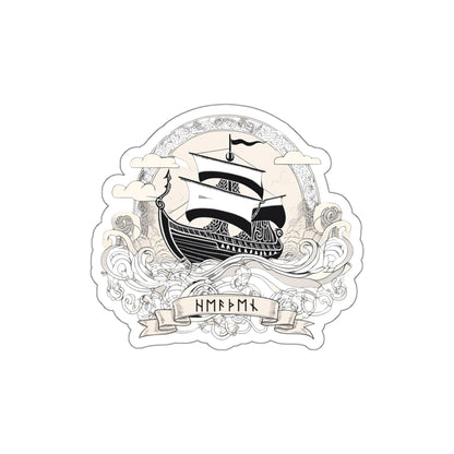Nautical Adventure Stickers - Die-Cut Ship Design for Travel Lovers, Gift for Sailors, Laptop Decal, Ocean Decor, Vinyl Art
