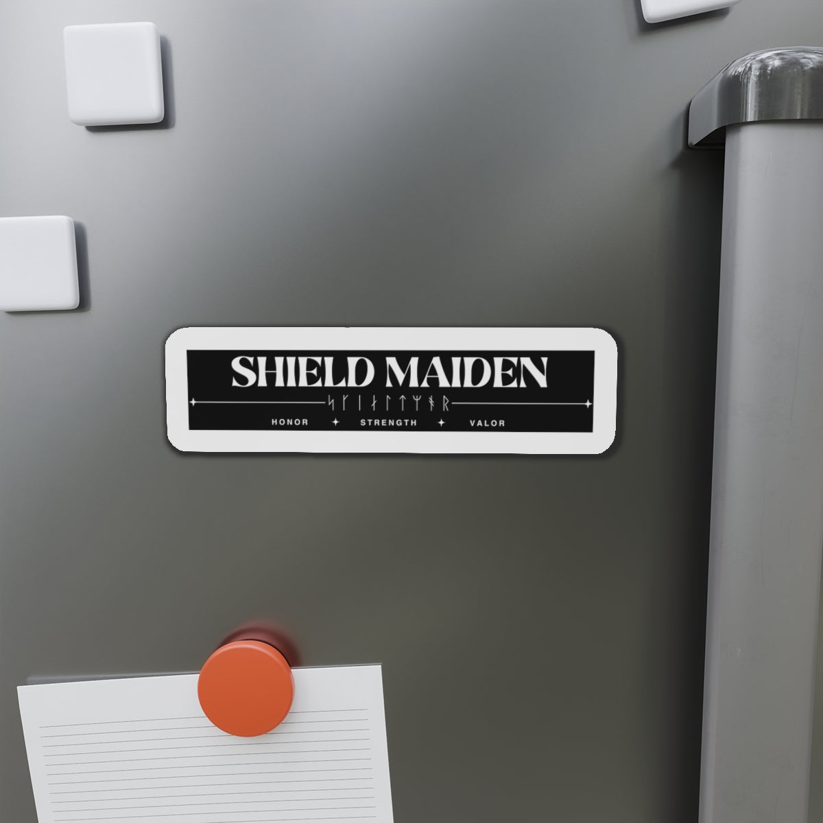 Shield Maiden Magnet - Empowering Home Decor for Strong Women, Gift for Valkyries, Inspirational Magnet, Norse