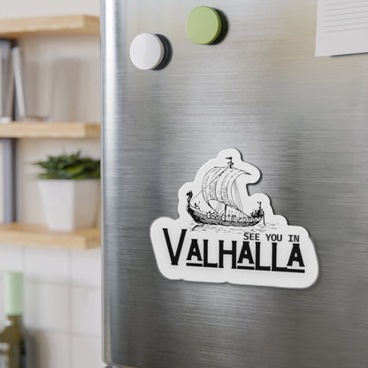 Valhalla Die-Cut Magnets | Viking Decor, Norse Mythology Gift, Fridge Magnet, See You in Valhalla, Home Decor