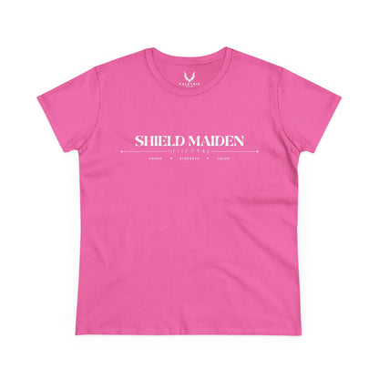 Women’s Tee - Shield Maiden, Strength, Honor, Casual Wear, Viking Inspired, Gifts for Her, Feminist Apparel