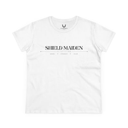 Women’s Tee - Shield Maiden, Strength, Honor, Casual Wear, Viking Inspired, Gifts for Her, Feminist Apparel