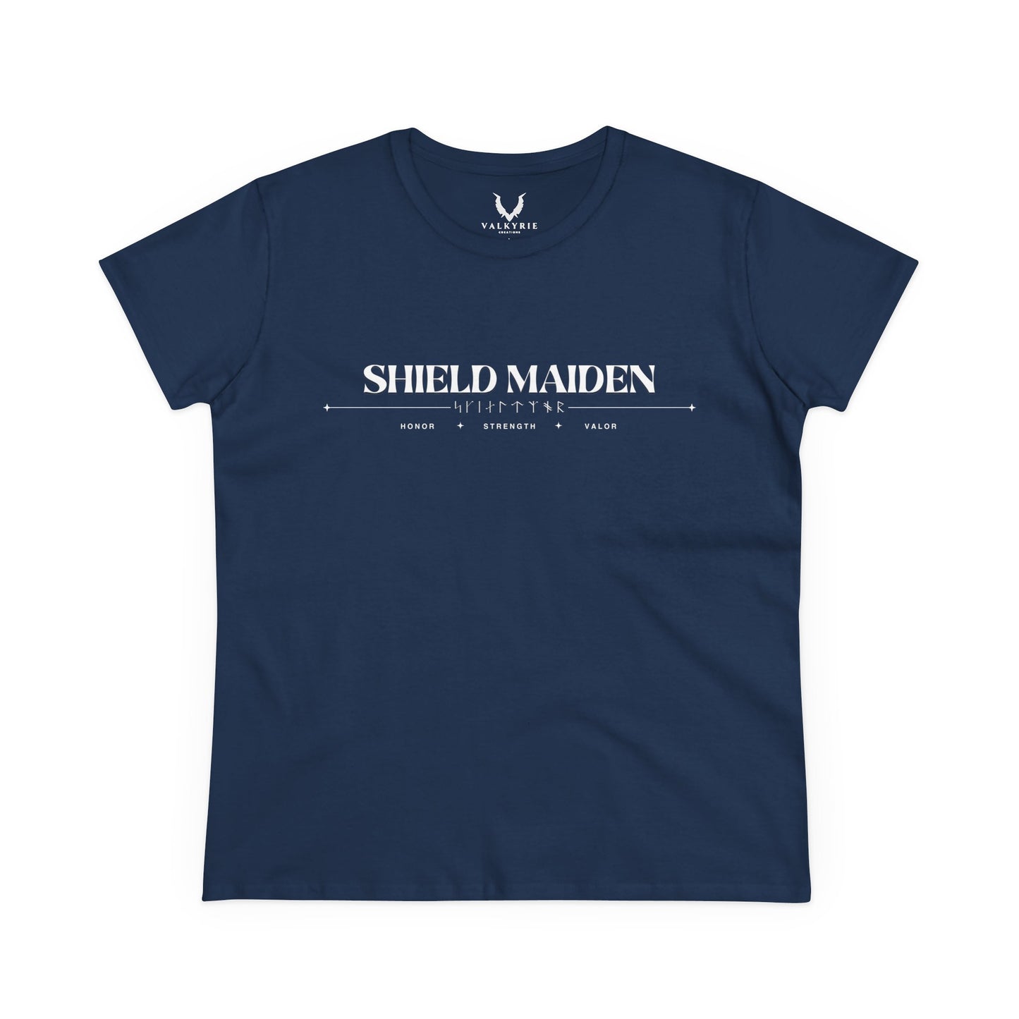 Women’s Tee - Shield Maiden, Strength, Honor, Casual Wear, Viking Inspired, Gifts for Her, Feminist Apparel