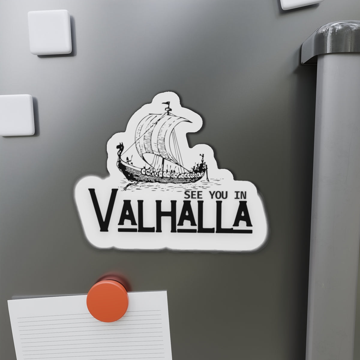 Valhalla Die-Cut Magnets | Viking Decor, Norse Mythology Gift, Fridge Magnet, See You in Valhalla, Home Decor