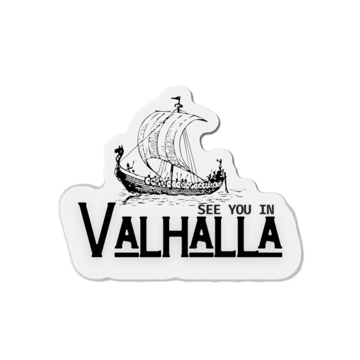 Valhalla Die-Cut Magnets | Viking Decor, Norse Mythology Gift, Fridge Magnet, See You in Valhalla, Home Decor