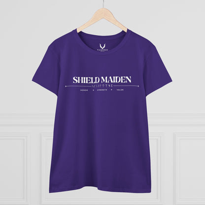 Women’s Tee - Shield Maiden, Strength, Honor, Casual Wear, Viking Inspired, Gifts for Her, Feminist Apparel