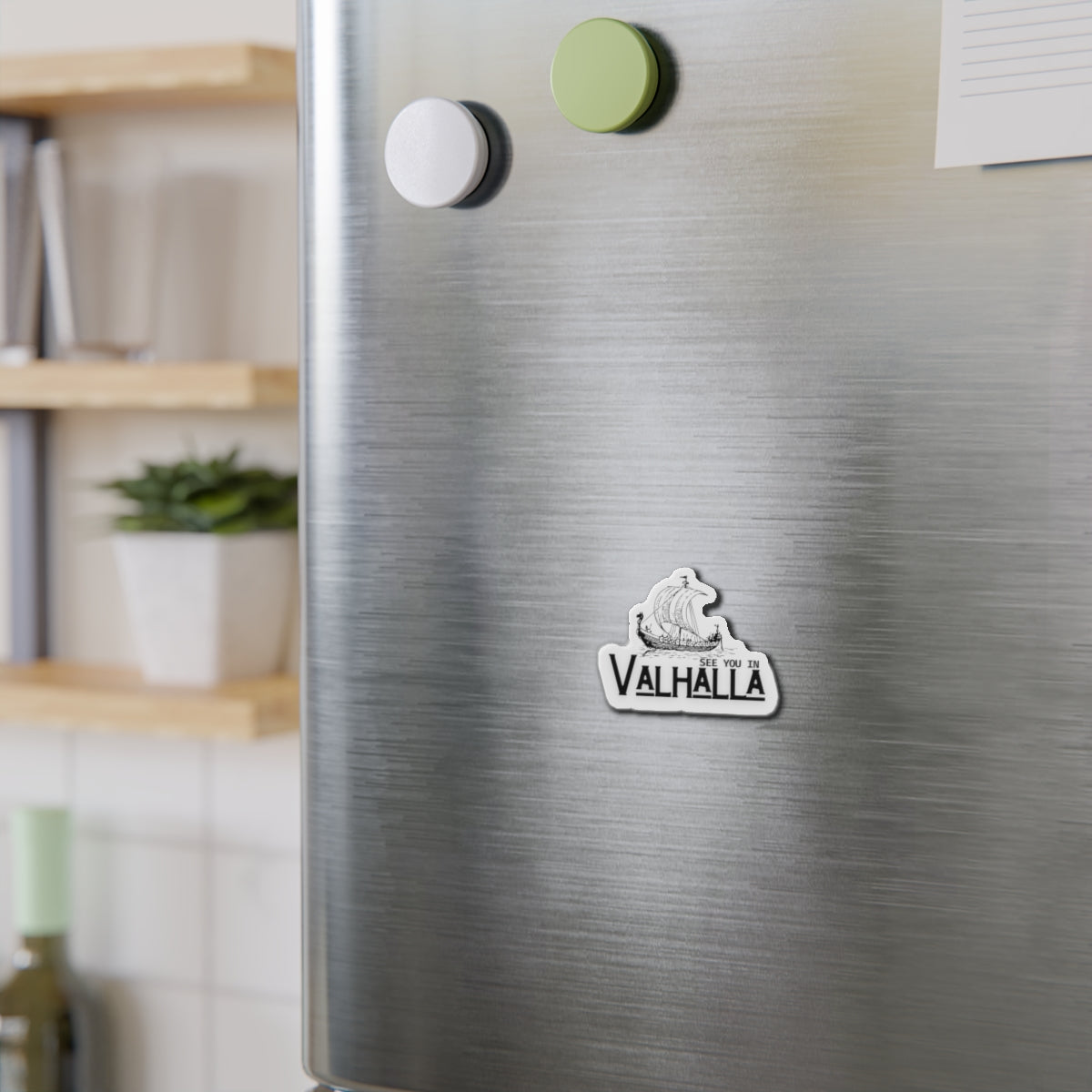 Valhalla Die-Cut Magnets | Viking Decor, Norse Mythology Gift, Fridge Magnet, See You in Valhalla, Home Decor